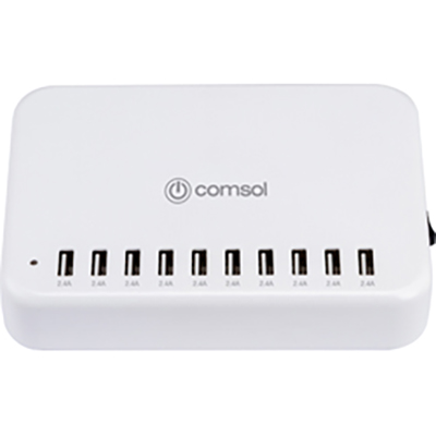 Image for COMSOL 10 PORT USB CHARGING STATION WHITE from Albany Office Products Depot