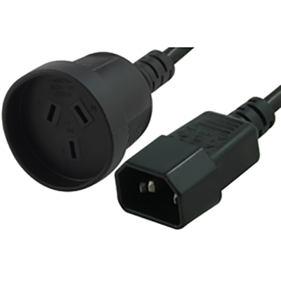 Image for COMSOL UPS POWER CABLE IEC-C14 PLUG TO 3-PIN SOCKET 1.5M BLACK from Office Products Depot