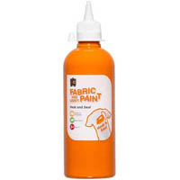 educational colours fabric and craft paint 500ml orange