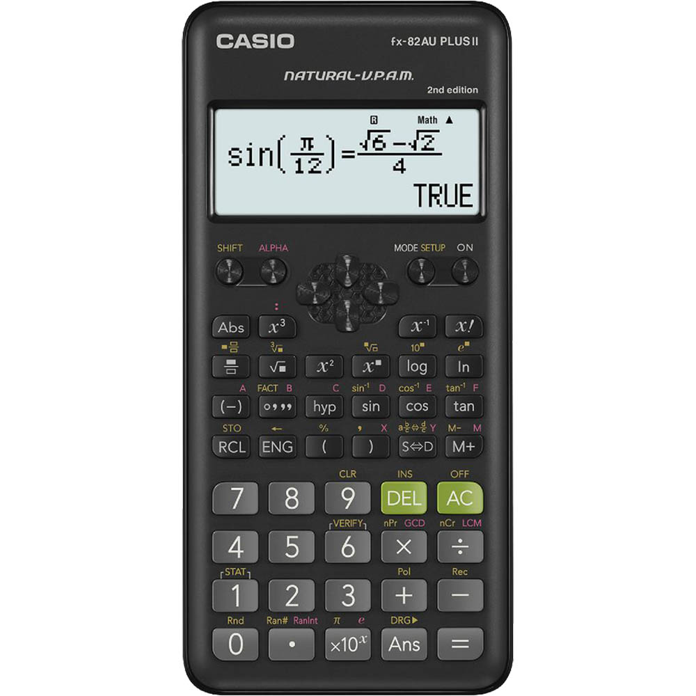 Image for CASIO FX-82AU PLUS II 2ND EDITION SCIENTIFIC CALCULATOR from Office Products Depot Gold Coast