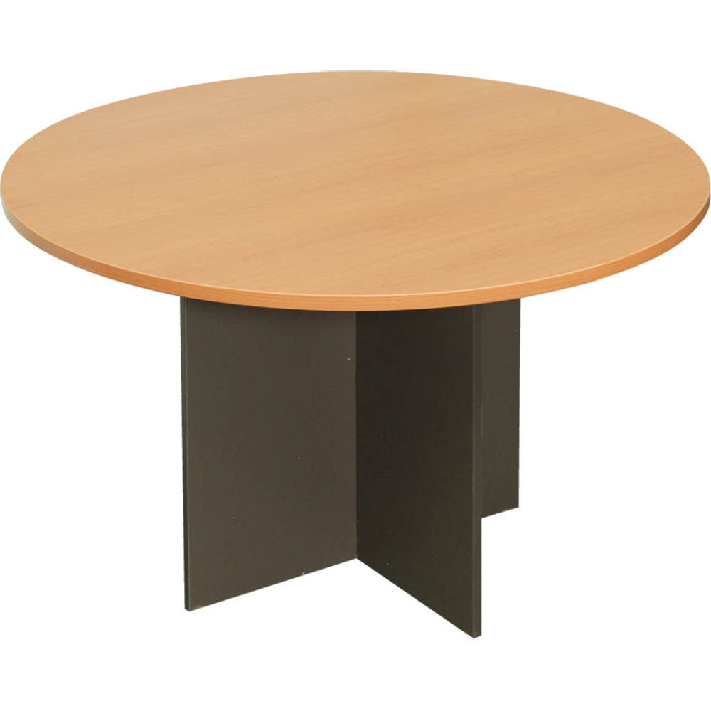 Image for RAPID WORKER ROUND MEETING TABLE 900MM BEECH/IRONSTONE from Office Products Depot