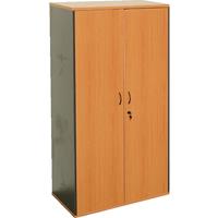 rapid worker cupboard lockable 1800 x 900 x 450mm beech/ironstone