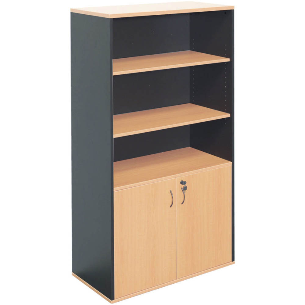 Image for RAPID WORKER WALL UNIT LOCKABLE 1800 X 900 X 450MM BEECH/IRONSTONE from O'Donnells Office Products Depot