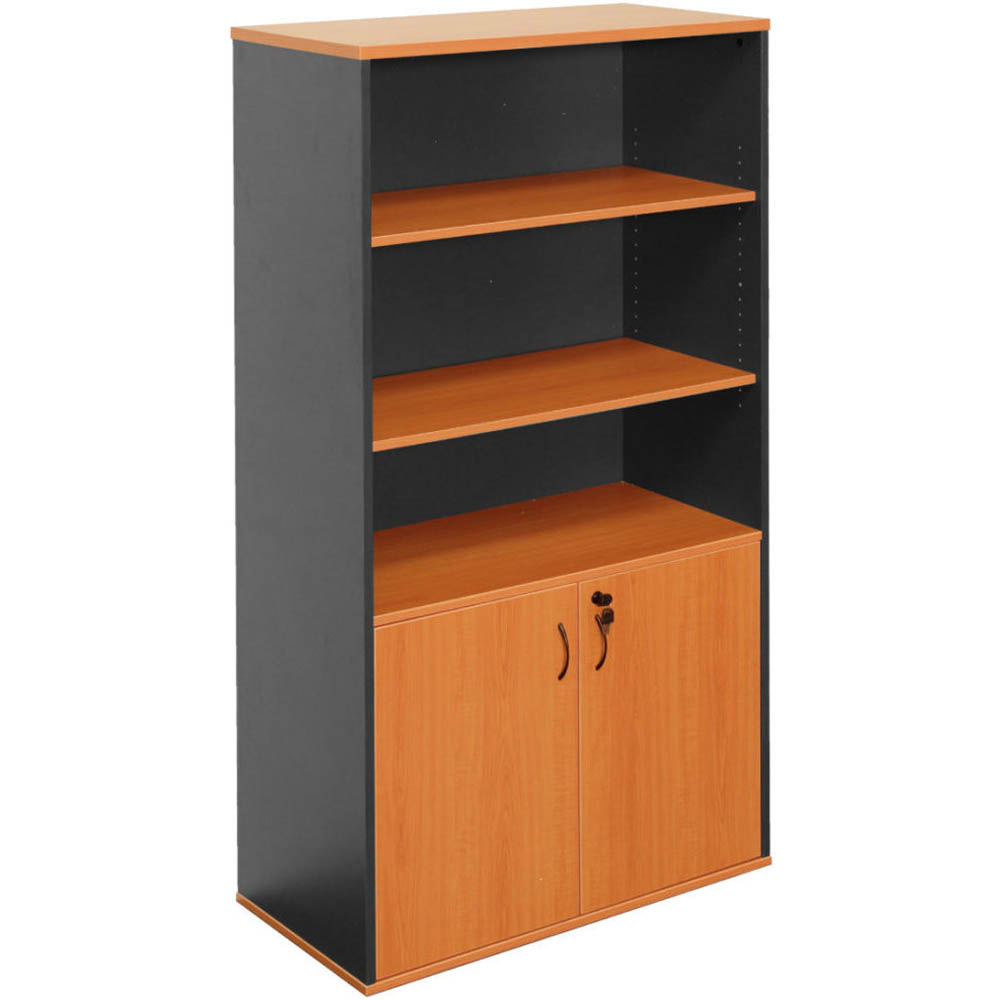 Image for RAPID WORKER WALL UNIT LOCKABLE 1800 X 900 X 450MM CHERRY/IRONSTONE from MOE Office Products Depot Mackay & Whitsundays