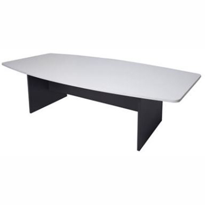 Image for OXLEY CONFERENCE TABLE BOAT SHAPED 1200 X 2400 X 730MM WHITE/IRONSTONE from Margaret River Office Products Depot