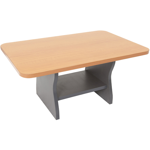 Image for RAPID WORKER COFFEE TABLE 900 X 600MM BEECH/IRONSTONE from Office Products Depot
