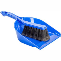 cleanlink broom and dustpan set blue