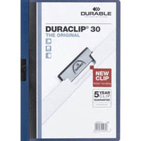 durable duraclip document file portrait 30 sheet capacity a4 dark blue