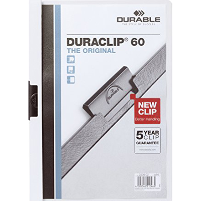 Image for DURABLE DURACLIP DOCUMENT FILE PORTRAIT 60 SHEET CAPACITY A4 WHITE from Barkers Rubber Stamps & Office Products Depot