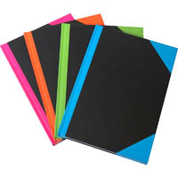 black and red notebook casebound ruled 192 page a6 assorted corners
