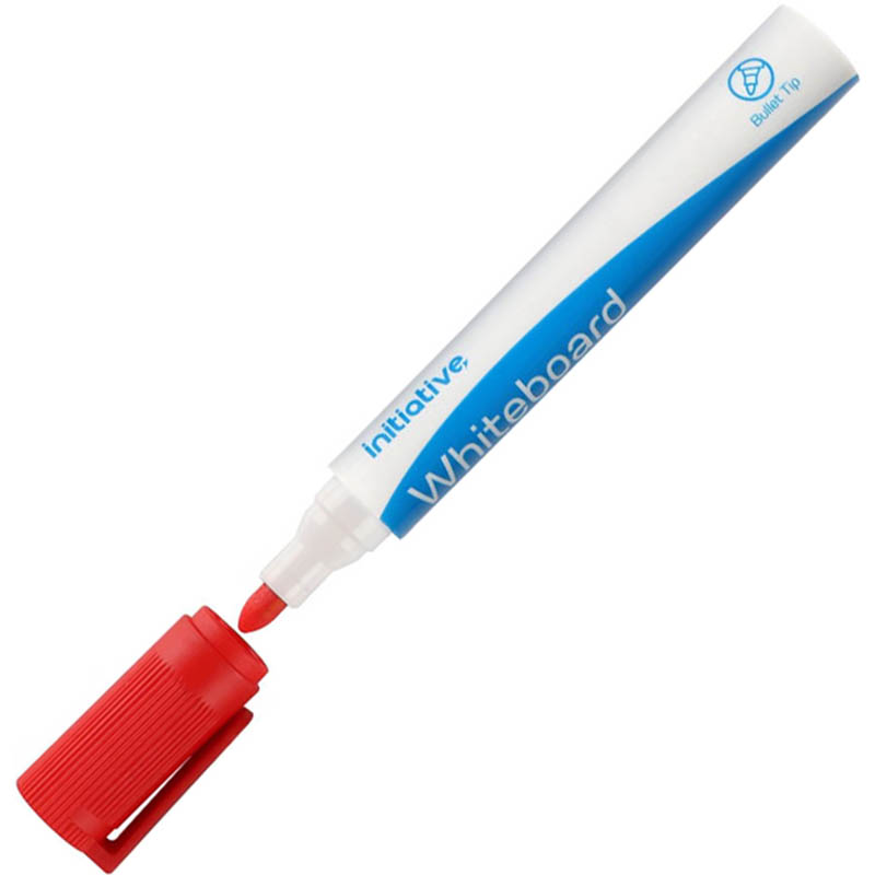 Image for INITIATIVE WHITEBOARD MARKER BULLET 2MM RED from Total Supplies Pty Ltd