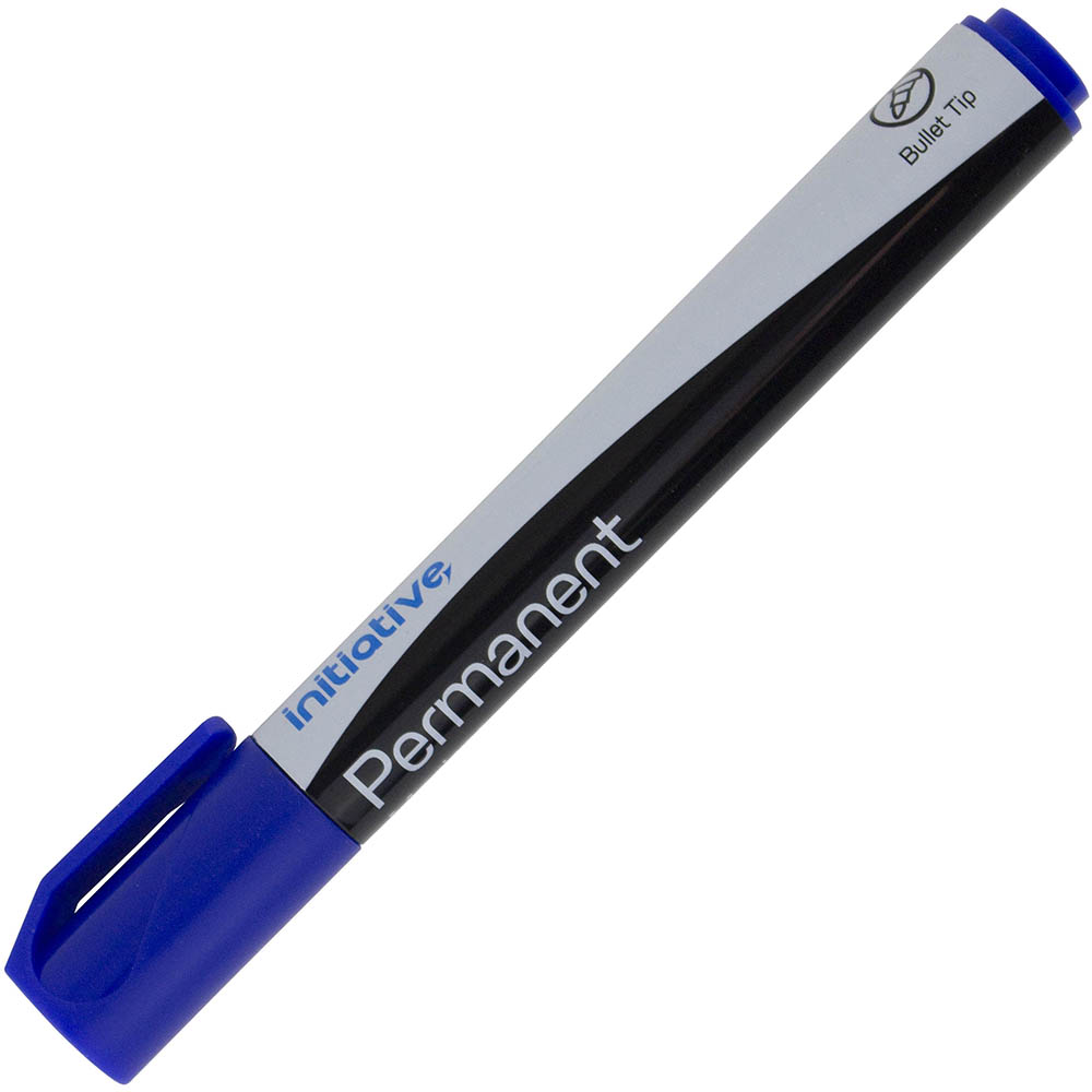 Image for INITIATIVE PERMANENT MARKER BULLET 1.5MM BLUE from Total Supplies Pty Ltd
