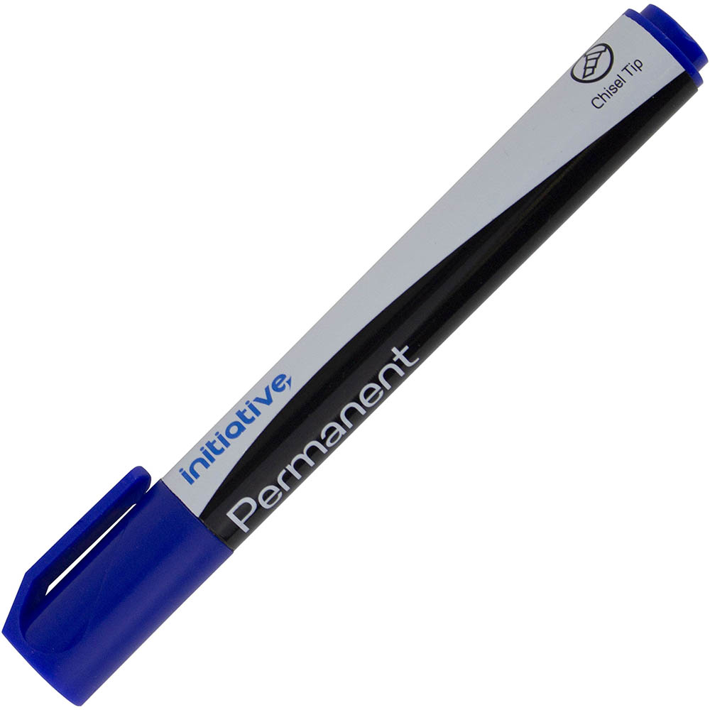 Image for INITIATIVE PERMANENT MARKER CHISEL 5.0MM BLUE from MOE Office Products Depot Mackay & Whitsundays