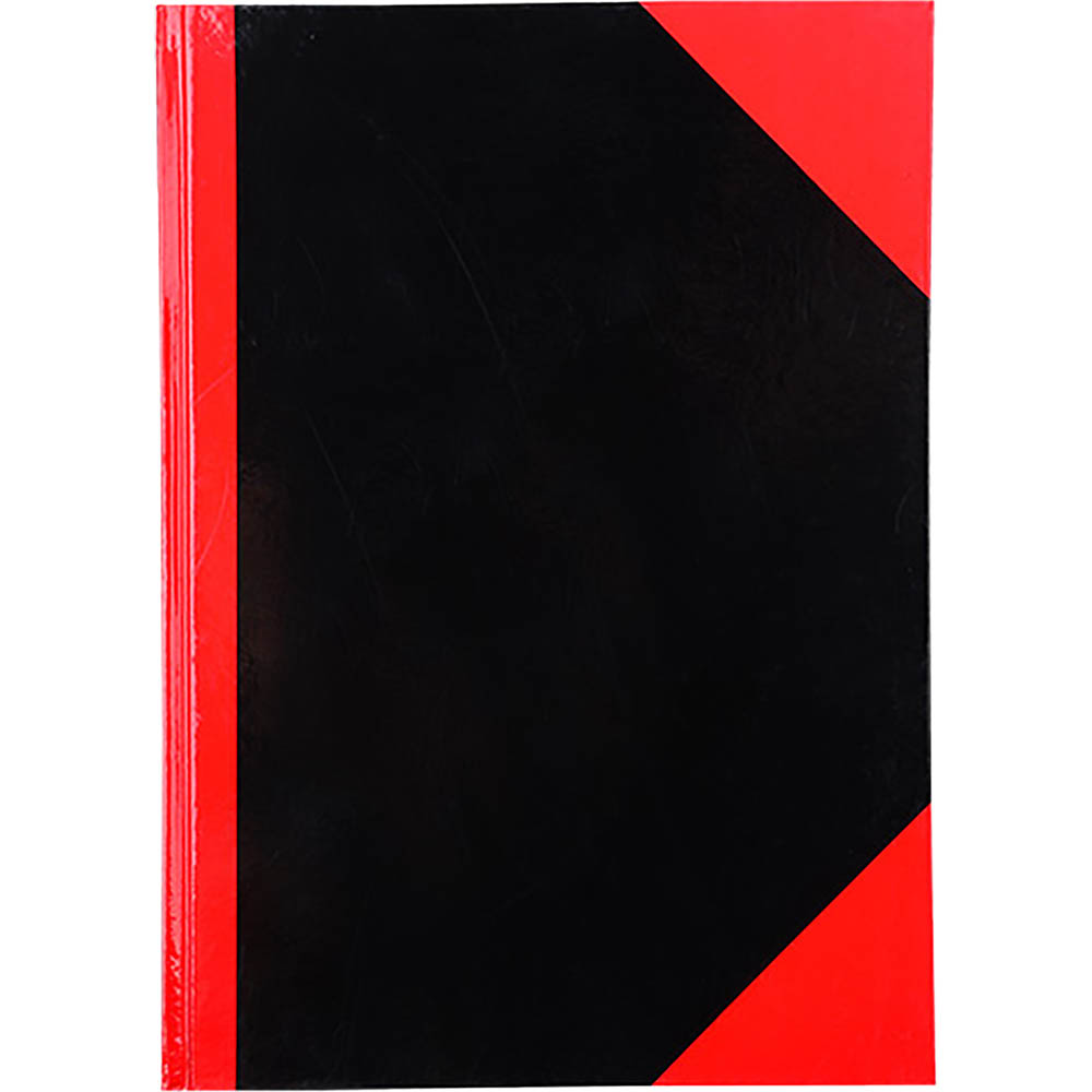 Image for BLACK AND RED NOTEBOOK CASEBOUND RULED GLOSS COVER 200 LEAF A4 from Ross Office Supplies Office Products Depot