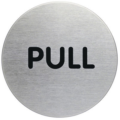 Image for DURABLE PICTOGRAM SIGN PULL 65MM STAINLESS STEEL from Ross Office Supplies Office Products Depot