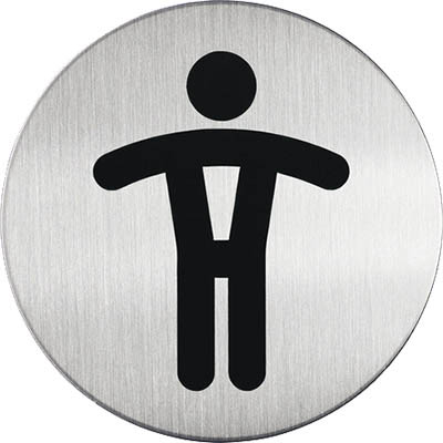 Image for DURABLE PICTOGRAM SIGN WC MEN 83MM STAINLESS STEEL from Margaret River Office Products Depot