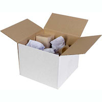 cumberland shipping box 130 x 130 x 130mm white