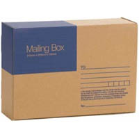 cumberland mailing box printed address fields 310 x 225 x 102mm brown