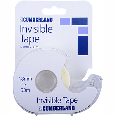 Image for CUMBERLAND TAPE IN DISPENSER 18MM X 33M INVISIBLE BOX 12 from MOE Office Products Depot Mackay & Whitsundays