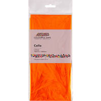 colourful days cello wrap 750 x 1000mm orange