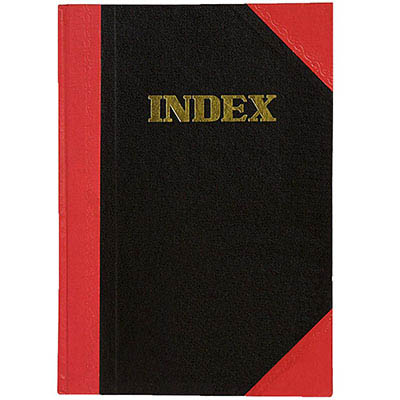 Image for BLACK AND RED NOTEBOOK CASEBOUND RULED A-Z INDEX 200 PAGE A4 from Ross Office Supplies Office Products Depot