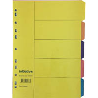 initiative dividers manilla 5-tab a4 bright colours
