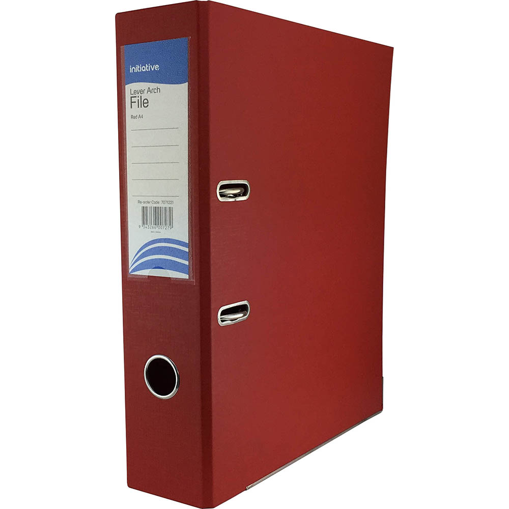 Image for INITIATIVE LEVER ARCH FILE PP 70MM A4 RED from Total Supplies Pty Ltd