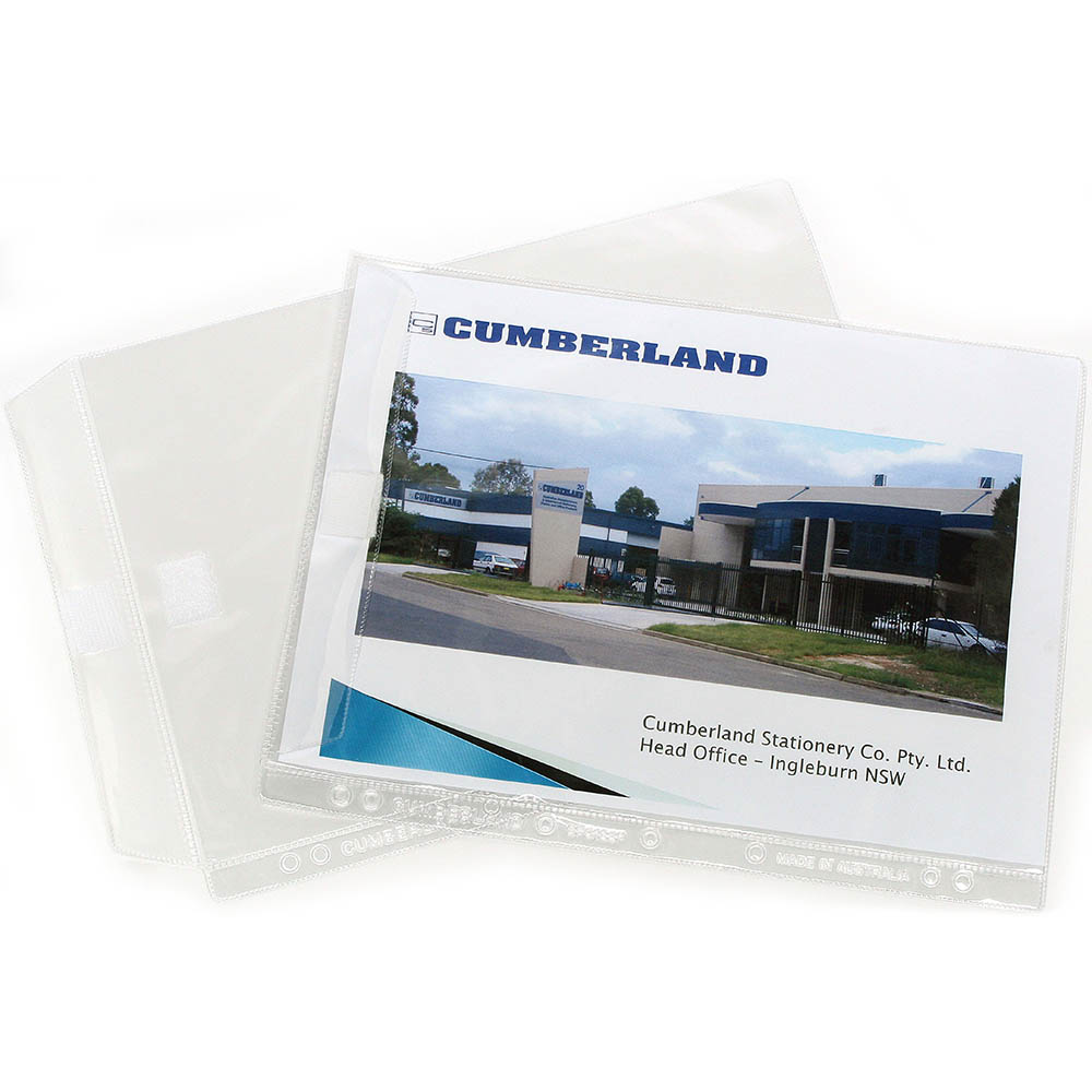 Image for CUMBERLAND SHEET PROTECTOR WITH FLAP A4 CLEAR PACK 10 from MOE Office Products Depot Mackay & Whitsundays
