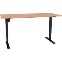 conset 501-33 electric height adjustable desk 1500 x 800mm beech/black