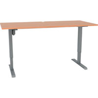 conset 501-33 electric height adjustable desk 1500 x 800mm beech/silver