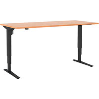 conset 501-43 electric height adjustable desk 1500 x 800mm beech/black