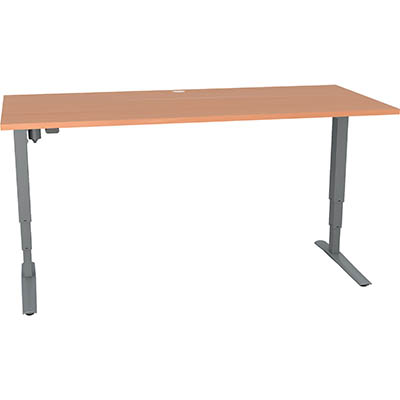 Image for CONSET 501-43 ELECTRIC HEIGHT ADJUSTABLE DESK 1800 X 800MM BEECH/SILVER from Barkers Rubber Stamps & Office Products Depot