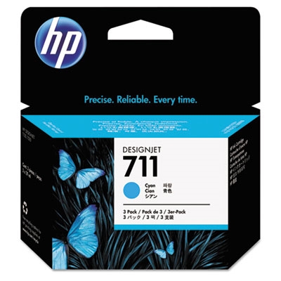 Image for HP CZ134A 711 INK CARTRIDGE CYAN PACK 3 from Office Products Depot