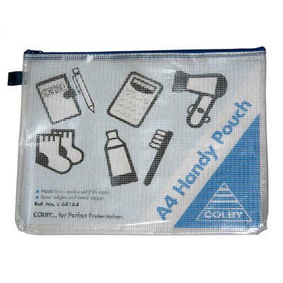 Image for COLBY HANDY POUCH PENCIL CASE ZIP CLOSURE A4 BLUE from Margaret River Office Products Depot