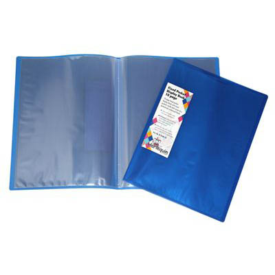 Image for HARLEQUIN DISPLAY BOOK INSERT COVER NON-REFILLABLE 10 POCKET A4 BLUE from Ross Office Supplies Office Products Depot