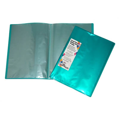 Image for HARLEQUIN DISPLAY BOOK INSERT COVER NON-REFILLABLE 10 POCKET A4 GREEN from Margaret River Office Products Depot