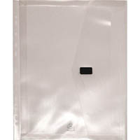 pop polywally binder wallet hook and loop closure 30mm gusset a4 clear