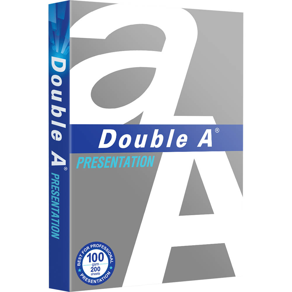 Image for DOUBLE A PRESENTATION A3 COPY PAPER 100GSM WHITE PACK 200 SHEETS from Office Products Depot
