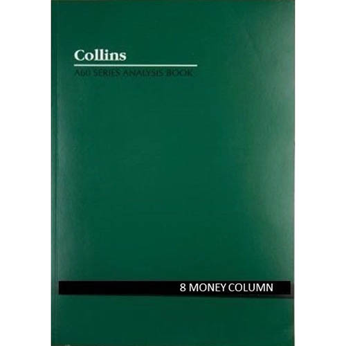 Image for COLLINS A60 SERIES ANALYSIS BOOK 8 MONEY COLUMN FEINT RULED STAPLED 60 LEAF A4 GREEN from Office Products Depot Gold Coast