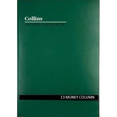 Image for COLLINS A60 SERIES ANALYSIS BOOK 13 MONEY COLUMN FEINT RULED STAPLED 60 LEAF A4 GREEN from Office Products Depot Gold Coast