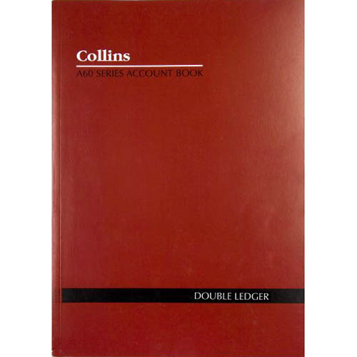 Image for COLLINS A60 SERIES ACCOUNT BOOK DOUBLE LEDGER 60 LEAF A4 RED from Office Products Depot Gold Coast