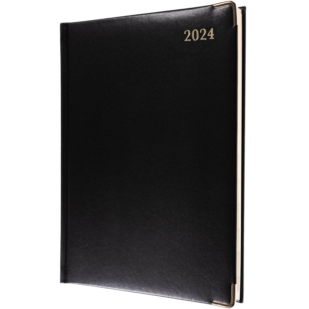Image for DEBDEN CLASSIC MANAGER 1200.U99 DIARY DAY TO PAGE 260 X 190 MM BLACK from Ross Office Supplies Office Products Depot