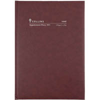 collins appointment 144f.p78 early edition diary 2 page to day a4 burgundy