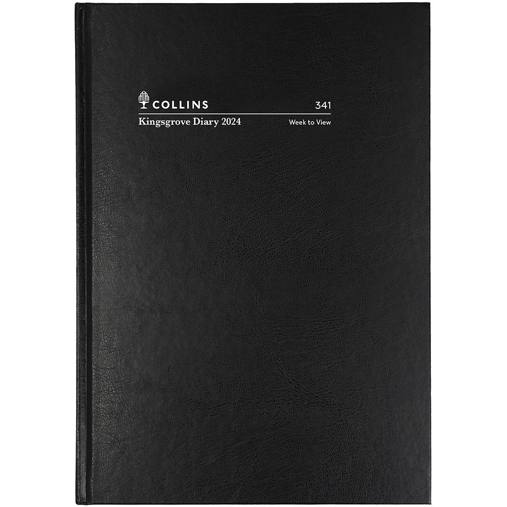 Image for COLLINS KINGSGROVE 341.P99 DIARY WEEK TO VIEW A4 BLACK from Ross Office Supplies Office Products Depot
