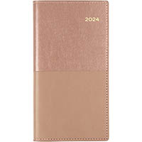 collins vanessa slimline 375.v49 diary week to view b6/7 landscape rose gold