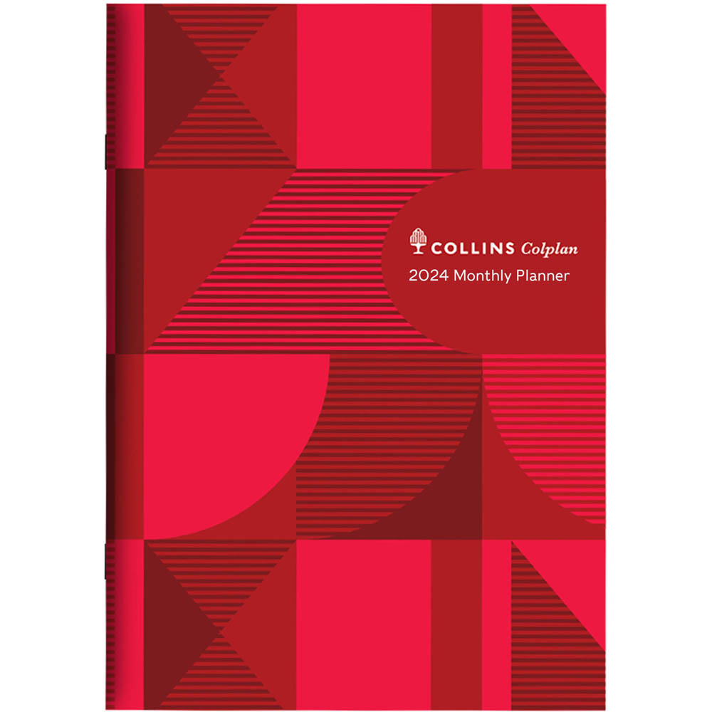 Image for COLLINS COLPLAN 51.C15 EARLY EDITION PLANNER DIARY MONTH TO VIEW A4 GEO RED from Total Supplies Pty Ltd