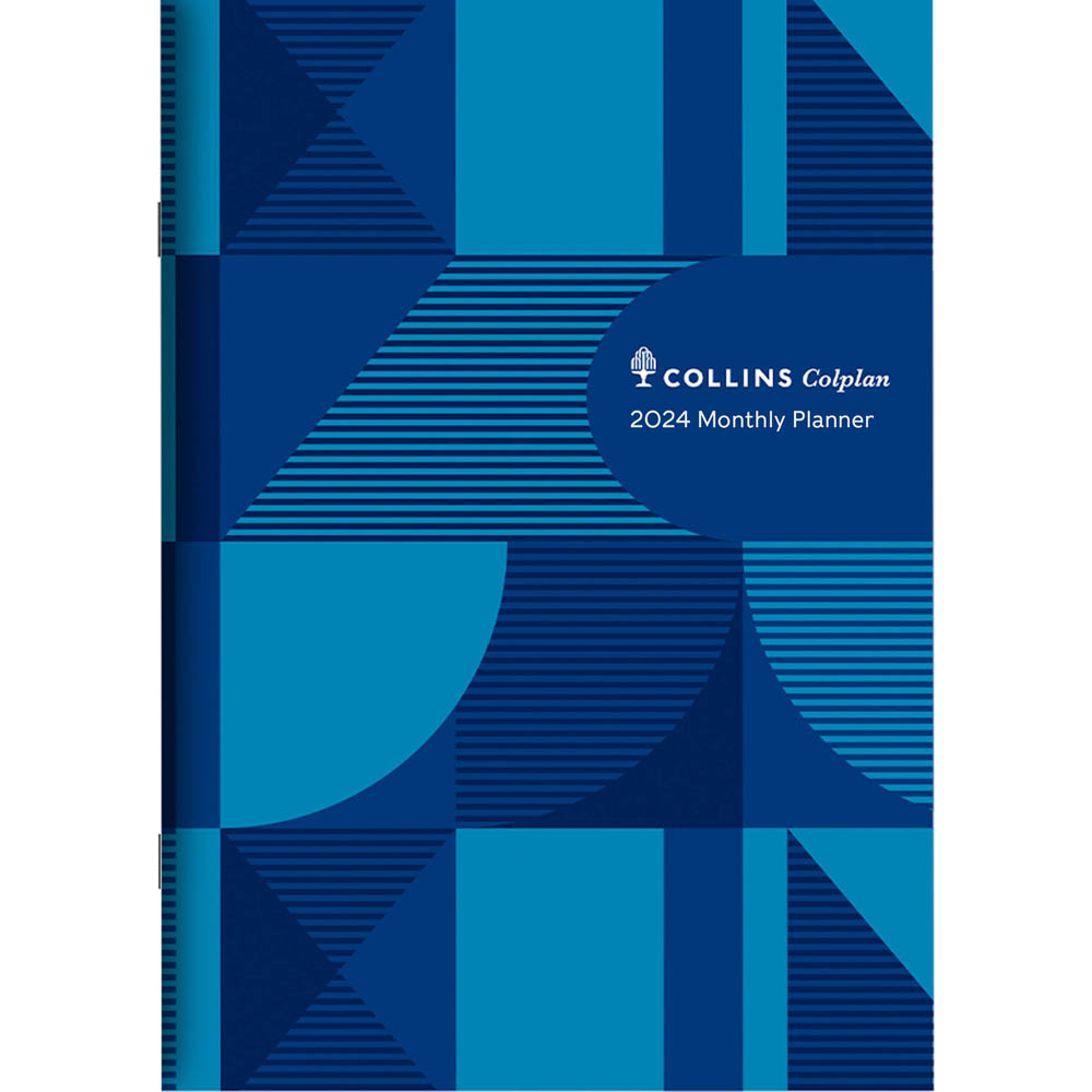 Image for COLLINS COLPLAN 51.C57 EARLY EDITION PLANNER DIARY MONTH TO VIEW A4 GEO BLUE from Ross Office Supplies Office Products Depot