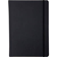 collins legacy notebook ruled 240 page expandable inner pocket a5 black