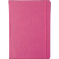 collins legacy notebook ruled 240 page expandable inner pocket a5 pink