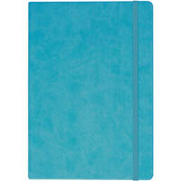collins legacy notebook ruled 240 page expandable inner pocket a5 light blue